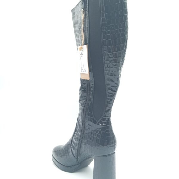 Bottes mollet large noires femme Gabylou Melissa pointure 39 2XL arrière gauche