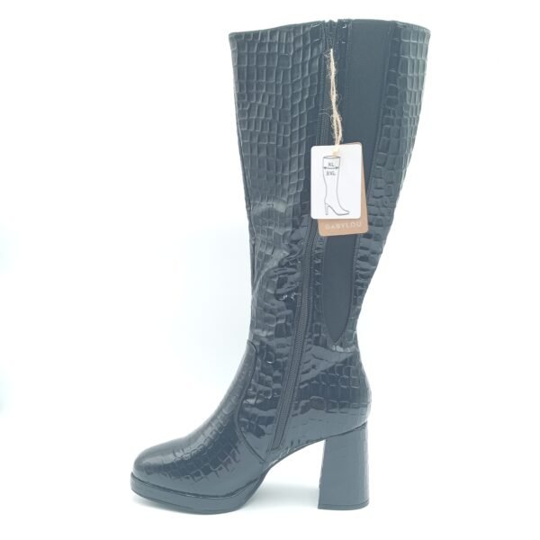 Bottes mollet large noires femme Gabylou Melissa pointure 39 2XL profil opposé