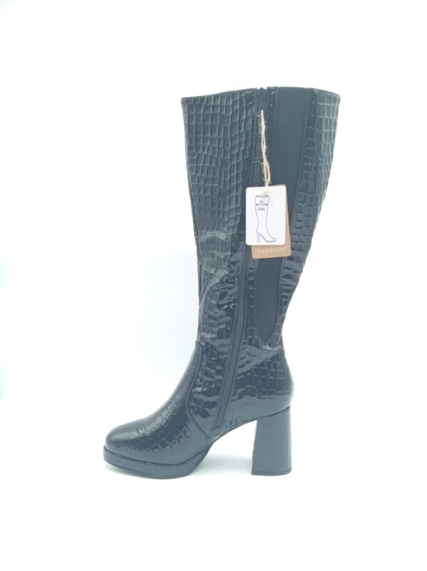 Bottes mollet large noires femme Gabylou Melissa pointure 39 2XL profil opposé