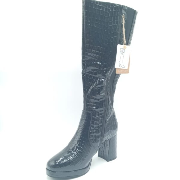 Bottes mollet large noires femme Gabylou Melissa pointure 39 2XL avant gauche