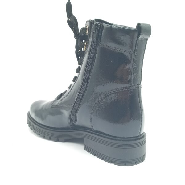 Bottines cuir verni noir femme Gabor pointure 38 arrière gauche