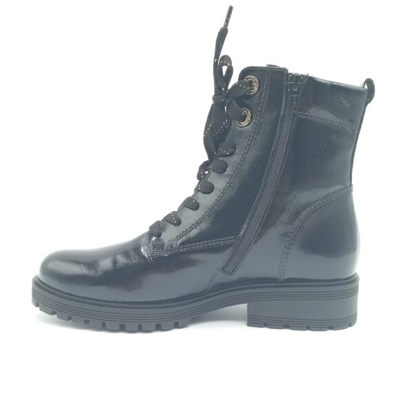 Bottines cuir verni noir femme Gabor pointure 38 profil opposé