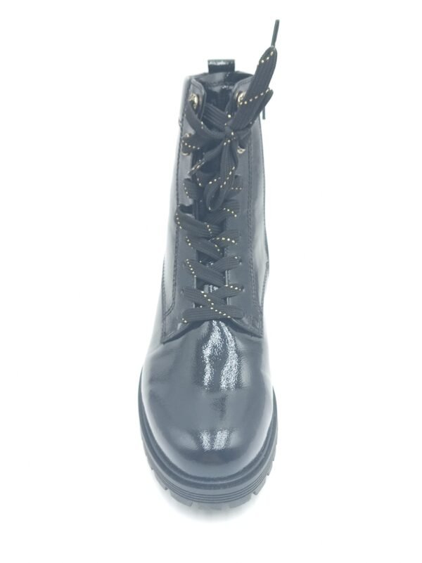 Bottines cuir verni noir femme Gabor pointure 38 dessus