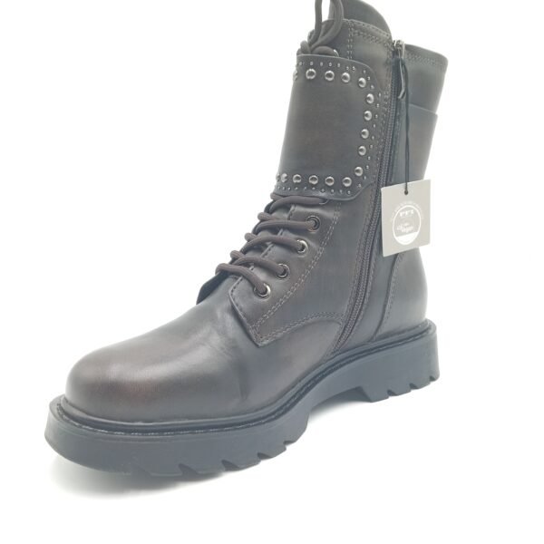 Bottines biker marron fourrées femme Tamaris pointure 40 avant gauche