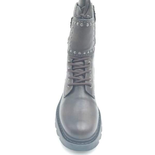 Bottines biker marron fourrées femme Tamaris pointure 40 dessus