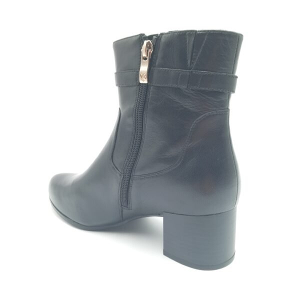 Bottines cuir noir femme Caprice pointure 39 arriere gauche
