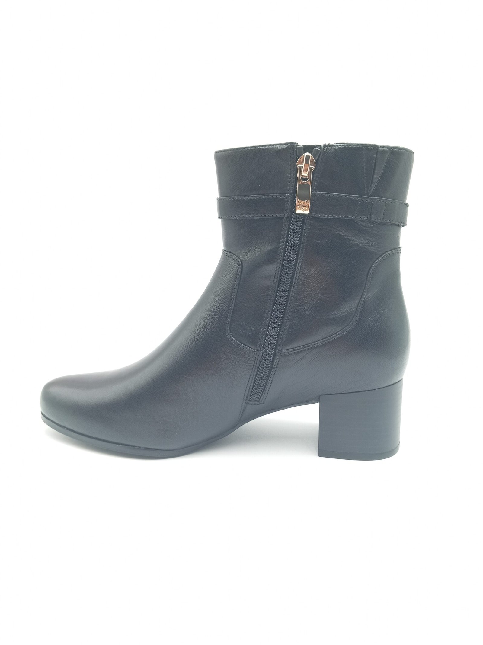 Bottines cuir noir femme Caprice pointure 39 profil opposé