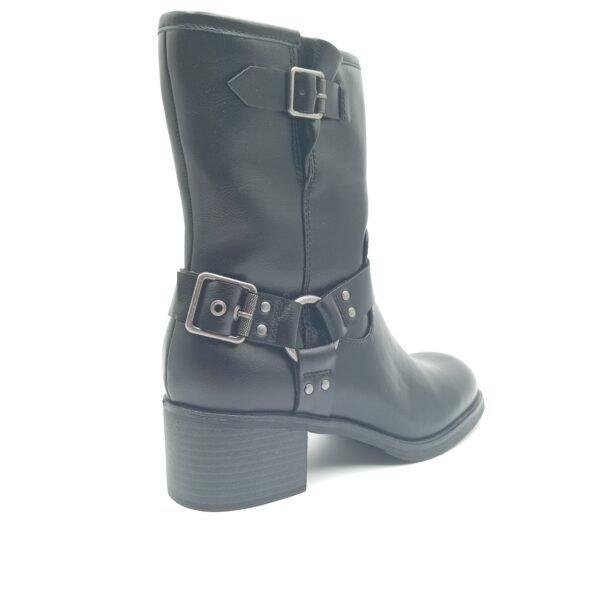 Bottines noires biker femme Marco Tozzi pointures 38 39 et 40 arrière droit