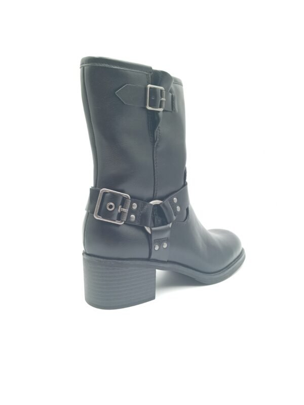 Bottines noires biker femme Marco Tozzi pointures 38 39 et 40 arrière droit