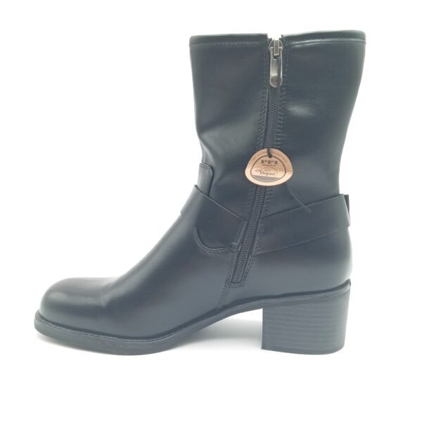 Bottines noires biker femme Marco Tozzi pointures 38 39 et 40 profil opposé