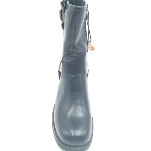 Bottines noires biker femme Marco Tozzi pointures 38 39 et 40 dessus
