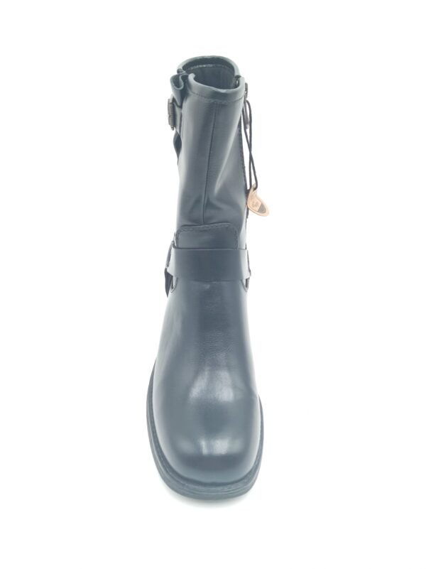 Bottines noires biker femme Marco Tozzi pointures 38 39 et 40 dessus