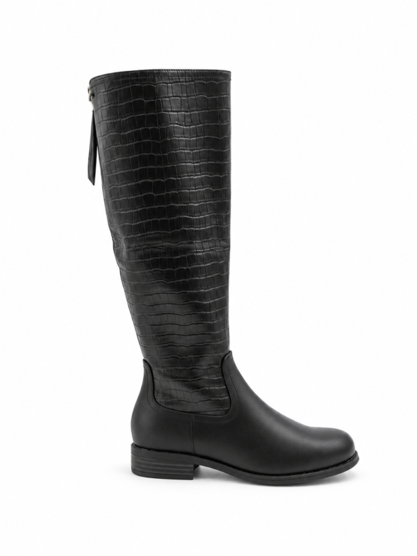 Bottes Gabylou mollets larges effet croco Guiomar pointure 41