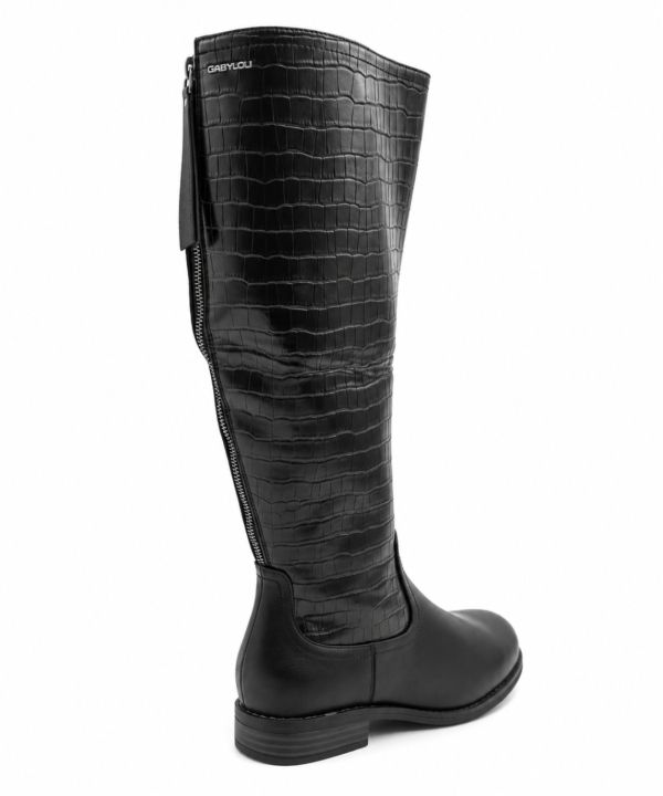 Bottes Gabylou mollets larges effet croco Guiomar pointure 41