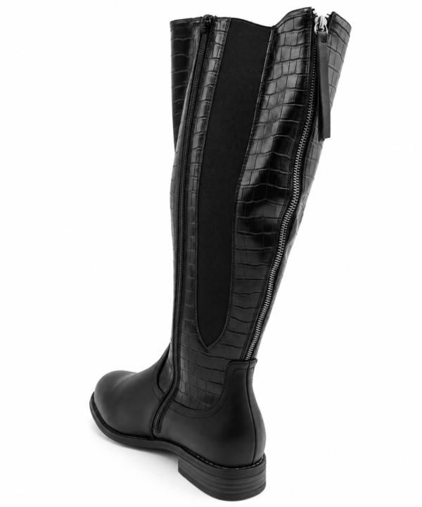 Bottes Gabylou mollets larges effet croco Guiomar pointure 41