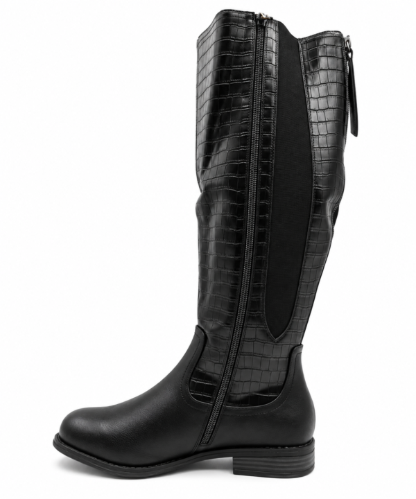 Bottes Gabylou mollets larges effet croco Guiomar pointure 41