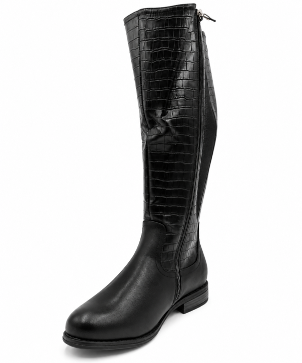 Bottes Gabylou mollets larges effet croco Guiomar pointure 41