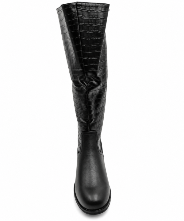 Bottes Gabylou mollets larges effet croco Guiomar pointure 41