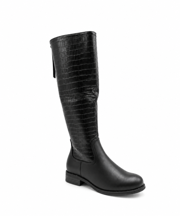 Bottes Gabylou mollets larges effet croco Guiomar pointure 41