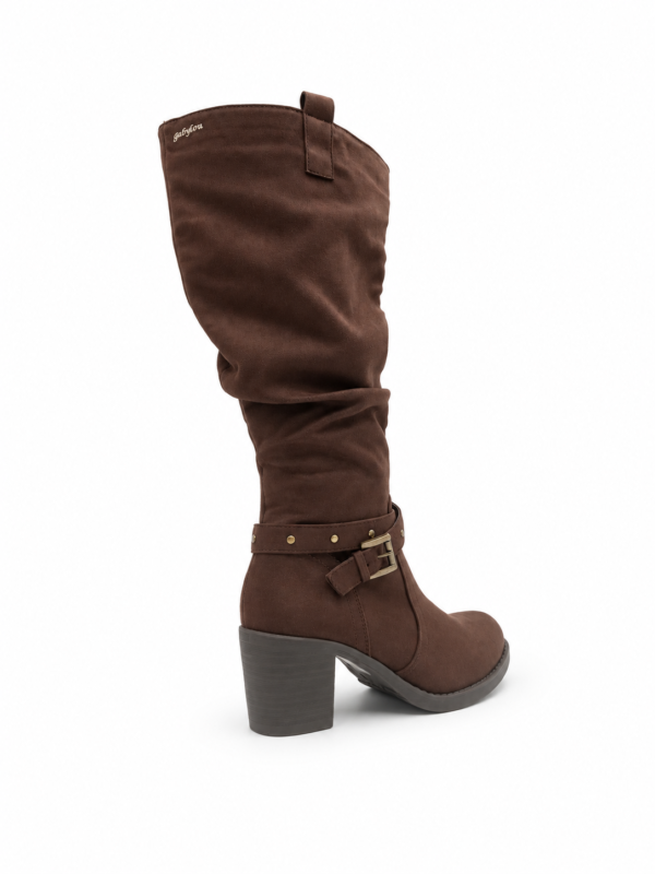 Bottes Gabylou mollets larges marron Angelique XL