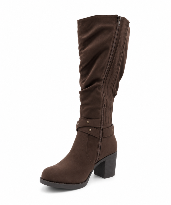Bottes Gabylou mollets larges marron Angelique XL