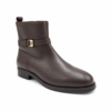 Bottines Tommy Hilfiger cuir marron femme