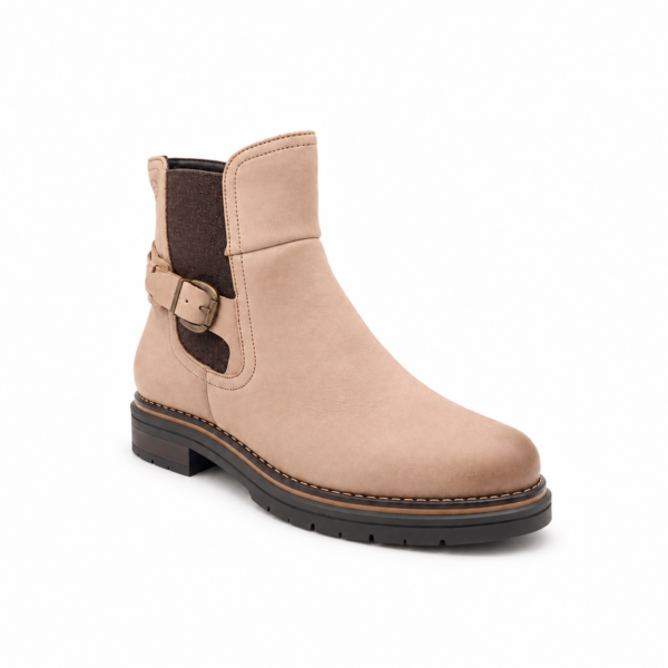 Bottines Tamaris cuir beige femme pointure 39